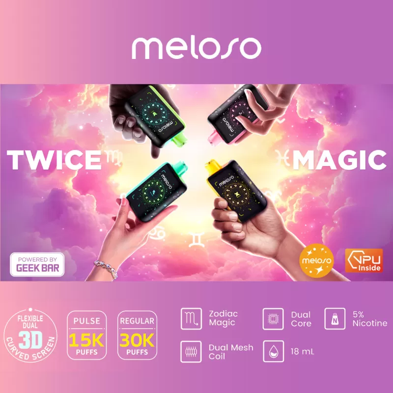Meloso Bar 30K Powered By GEEK BAR Disposable - 30,000 Puff - Watermelon Ice (Aries)
