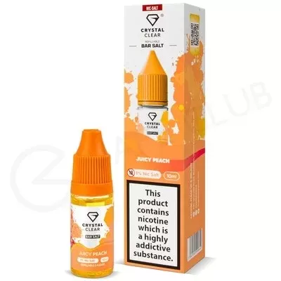 Juicy Peach Nic Salt E-Liquid by Crystal Clear - Ecigpremium