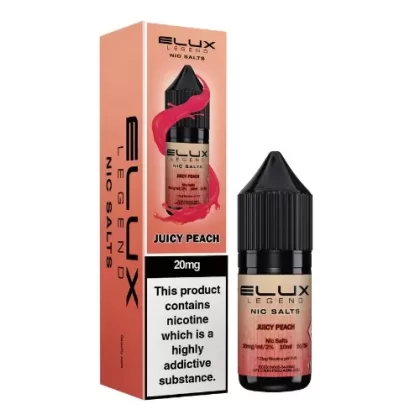 Elux Legend Juicy Peach Nic Salt E-Liquid - Nicotine Strength#10mg>20mg