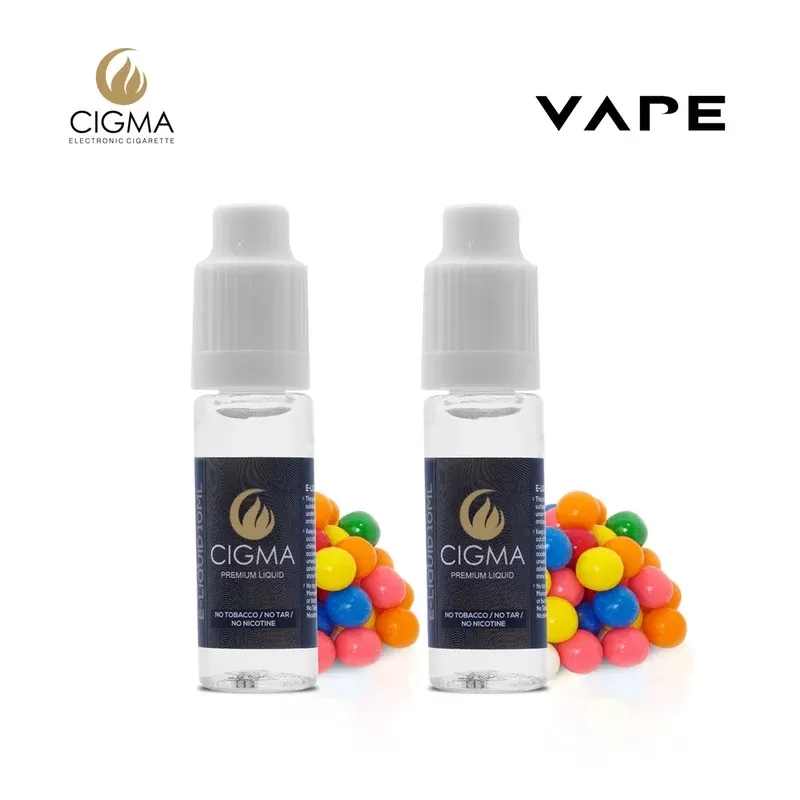 Cigma e-Liquid – Bubble Gum 0mg 10ml Bottle x 2 Pack | Cigee