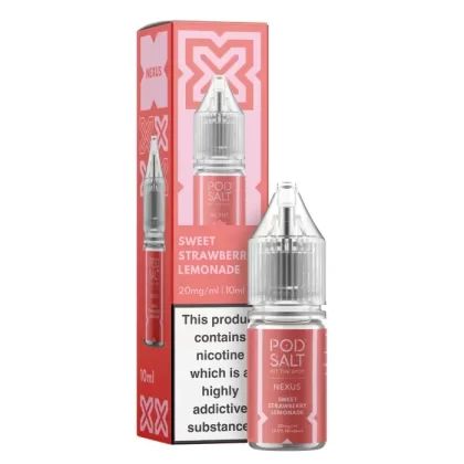 Sweet Strawberry Lemonade – Pod Salt Nicotine Salt E Liquid – 10ml – TPD - Vapestorm Co