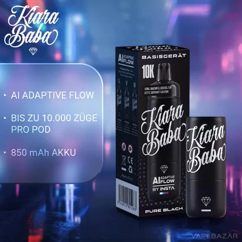 Kiara Baba Vape Akku – Pure Black - 650 mAh / HQD - Image 2