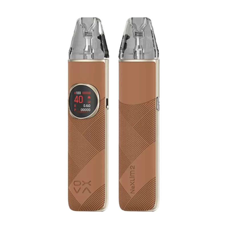 Oxva NeXlim 2 Vape Kit - Mocha Brown Leather - Vapourcore - Image 3