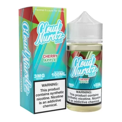 Cloud Nurdz Iced Cherry Apple Synthetic Nicotine 100ml E-Juice - Vape Product, Vape Product