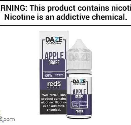 REDS GRAPE APPLE BY 7 DAZE SYNTHETIC SALT 30ML - Vapejuice