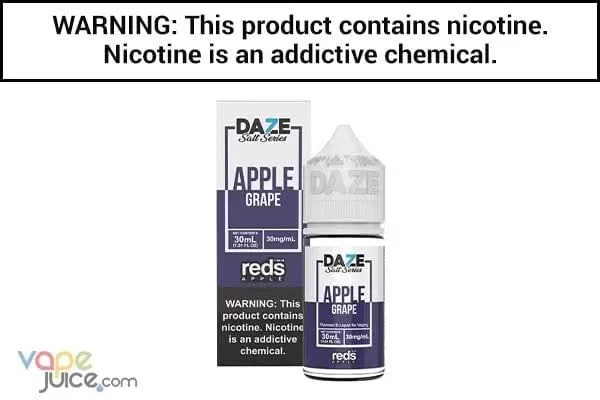 REDS GRAPE APPLE BY 7 DAZE SYNTHETIC SALT 30ML - Vapejuice