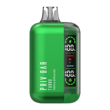 Triple Apple Ice Priv Bar Turbo - Consumer; Vape Product; 5 Pack, Single