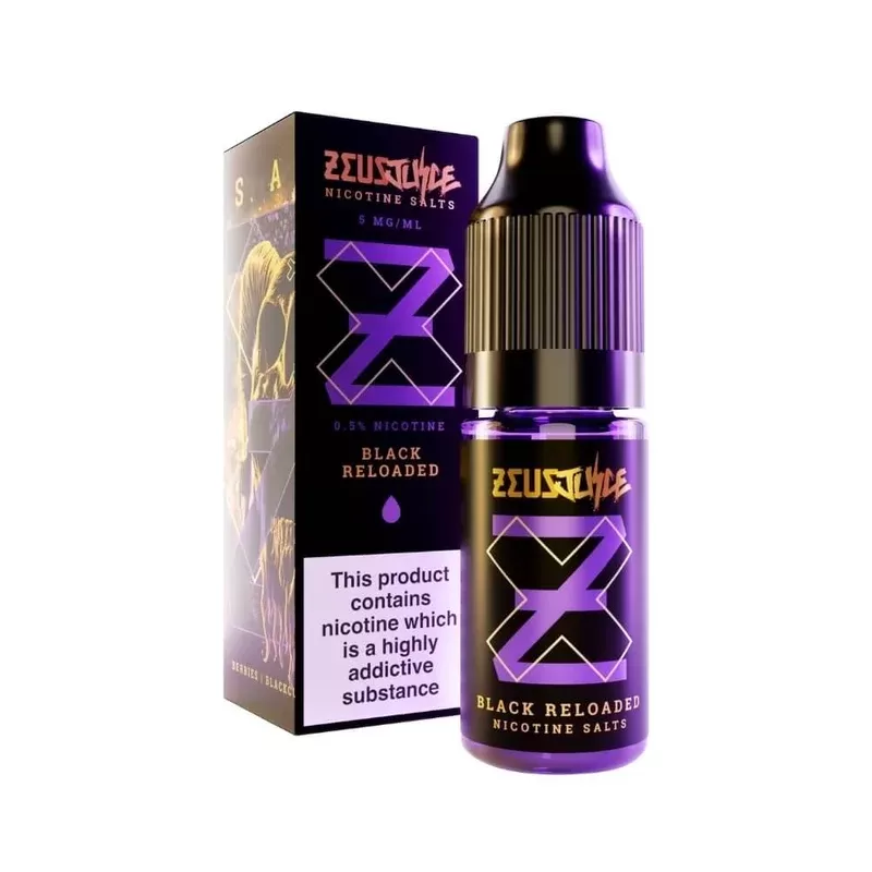Black Reloaded 10ml Nic Salt by Zeus Juice