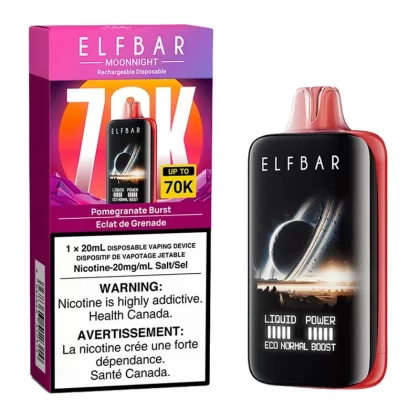 Elf Bar MoonNight 70K Disposable Vape Device – Pomegranate Burst 20ml