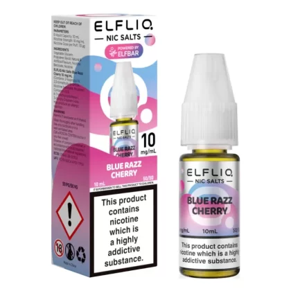 Blue Razz Cherry Nic Salt E-Liquid by Elf Bar Elfliq (10ml) - 20mg