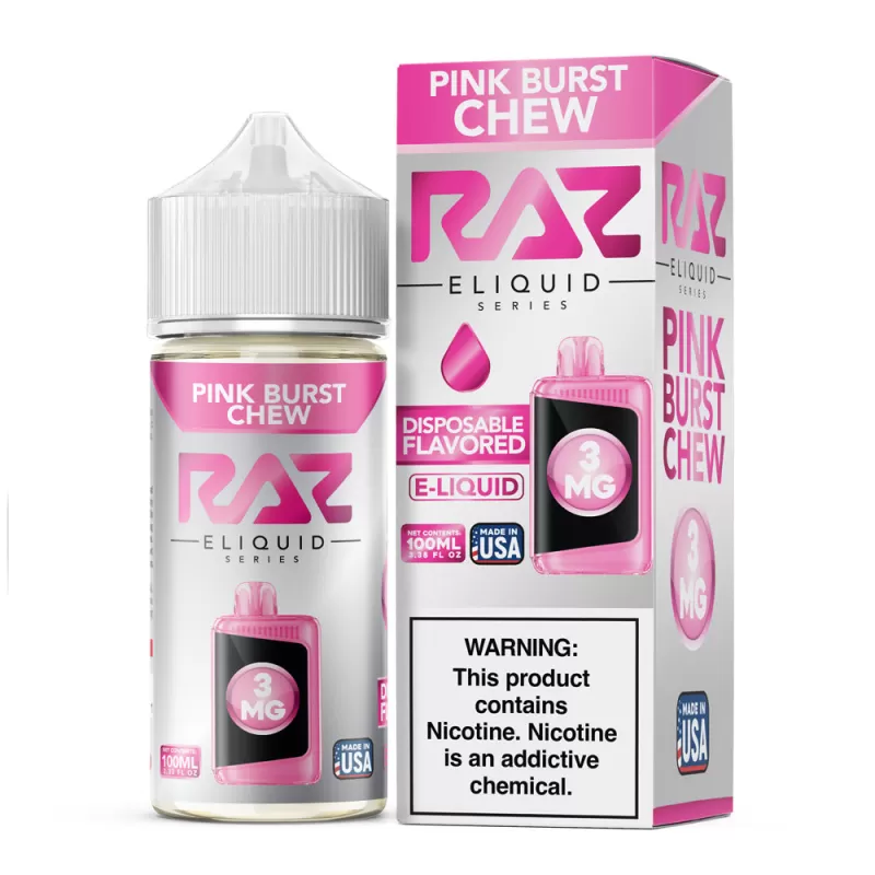 RAZ - Pink Burst Chew - 100ML E-Liquid