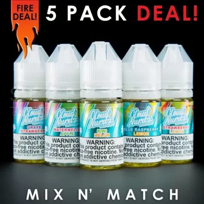 Cloud Nurdz Iced Nic Salt – Mix and Match (5 Pack) 150ml