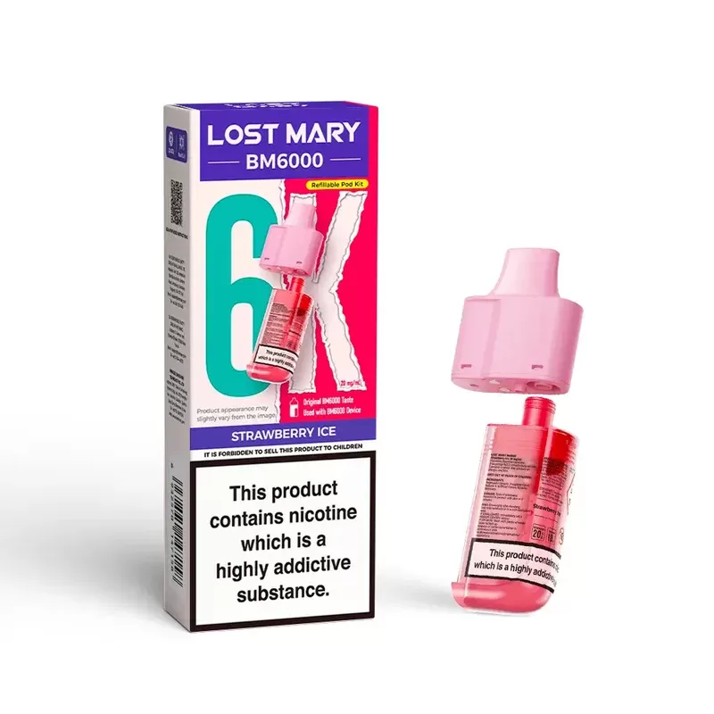 Lost Mary BM6000 Prefilled Pod Strawberry Ice - Ejuicewarehouse