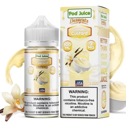 Golden Custard 100ml – Pod Juice E-Liquid - Vape Product, Vape Product