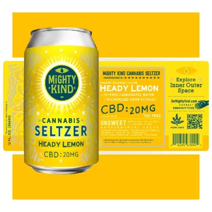 Mighty Kind Heady Lemon CBD Beverage Drinks - Vape Store