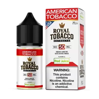 American Tobacco Pod Juice x Royal Tobacco Extracts Salts 30mL