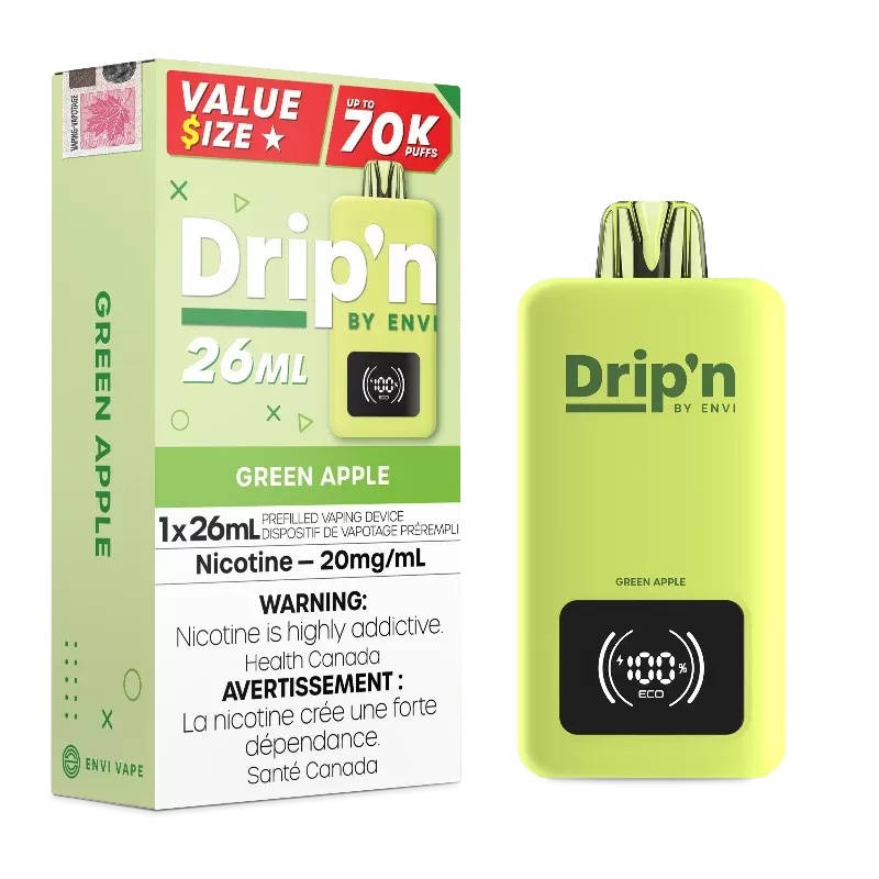Drip’n 70k Value Series Disposable Vape – Green Apple