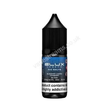 Elux Legend Blueberry Cherry Cranberry Nic Salt E-Liquid - Vapestreams Co