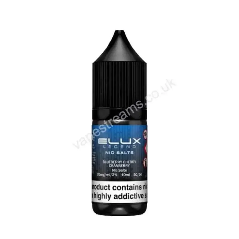 Elux Legend Blueberry Cherry Cranberry Nic Salt E-Liquid - Vapestreams Co