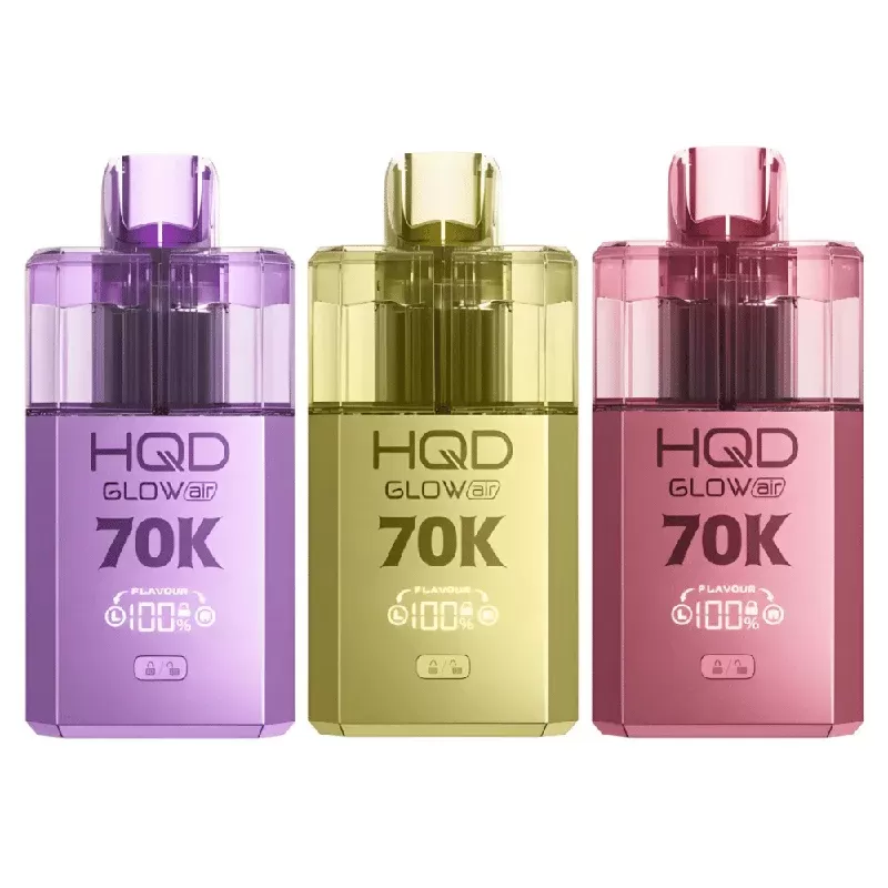 HQD Glow Air 70K Puffs Prefilled Kit Kiwi Passionfruit Guava & Strawberry Kiwi - Nicotine Strength#20mg