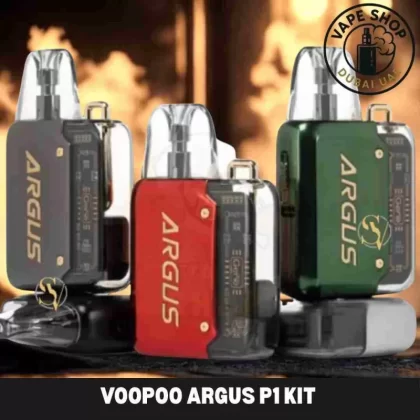VOOPOO Argus P1 Kit 800mAh Pod System 20W Vape Kit Starter Kit in Dubai, UAE - AQUA-BLUE, Black