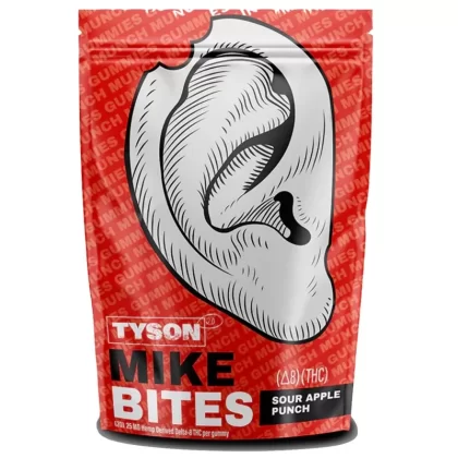 Tyson Delta 8 + 9 Sour Apple Punch Mike Bites – 500mg