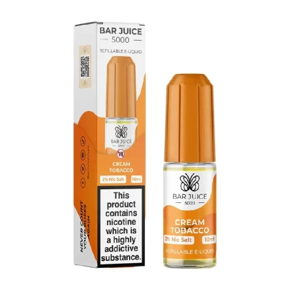 Cream Tobacco by Bar Juice 5000 Nic Salt E-Liquid 10ml