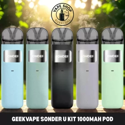 GEEKVAPE Sonder U Kit 1000mAh Pod System 20W Vape Kit in Dubai, UAE - Black, Celeste Glaze