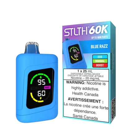 STLTH 60K - Blue Razz - 20 mg/mL (wholeseller) - Excise ON, 20 mg/mL (wholeseller) - Excise AB (95B345)