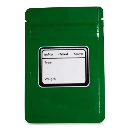 Bag King Clear Front Mylar Bag (1 gram) - Choose Color#Blue Dream>Blood Orange>Matte Black>Green Bud>Glossy Black>Glossy White>Purple>Chrome~Choose Price Tier#Single Unit (Less Than Pack Qty