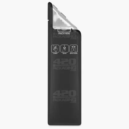 Child Resistant & Tamper Evident | Pinch N Slide 3.0 Matte Black Vista Mylar Bags | 2.4in x 7.9in – 2.5g – 250 Count