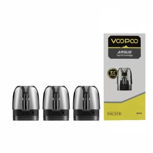 VOOPOO ARGUS REPLACEMENT POD CARTRIDGES - Single, Pack Of 3; 0.4 Ohm, 0.7 Ohm - Image 2
