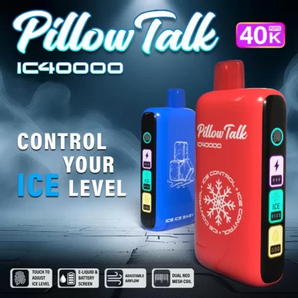 Pillow Talk Ice Control IC40K Disposable Device - 40000 Puffs - Peach Lemonade