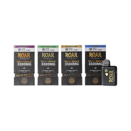 Roar Delta 8 + THC-P Diamond Vaporizer – 3500mg - Strain#Blue Dream>Acapulco Gold>AF Gooey>Apple Fritter>Banana Punch>Gorilla Cookies>Grape Ape>Ice Cream Cake>Island Sweet>Maui Wowie (827309)