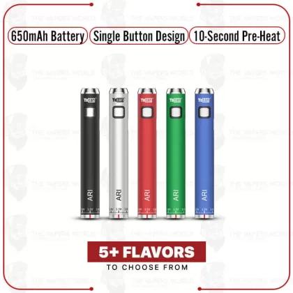 Yocan Ari Battery – 1PK - Black, Silver