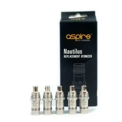 Authentic Aspire Nautilus-mini Bottom Vertical Coil (BVC) 1.8ohm 5 piece