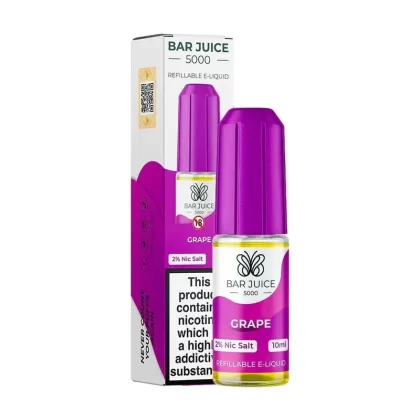 GRAPE 10ML E LIQUID NICOTINE SALT BY BAR JUICE 5000