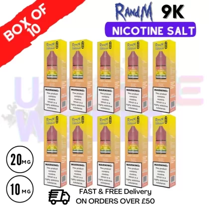 Fizzy Cherry RandM 9000 Tornado Nic Salt Pack / Box of 10 – £16.99