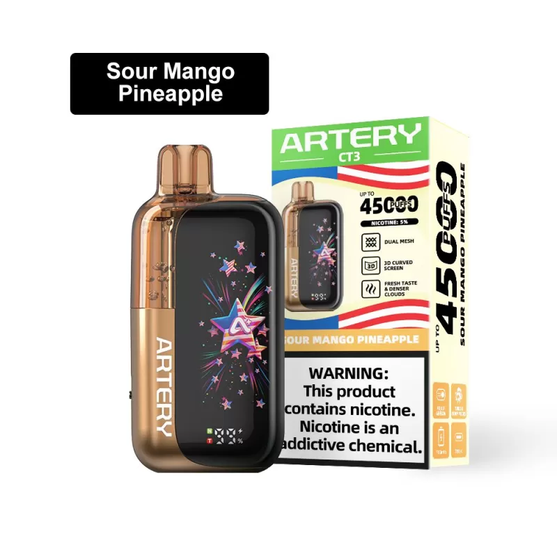 Artery CT3 45K Rechargeable Disposable Vape (45,000 Puffs) - Grape Slush / 50 mg - Image 2