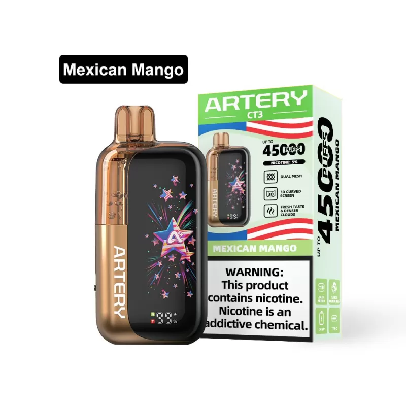 Artery CT3 45K Rechargeable Disposable Vape (45,000 Puffs) - Grape Slush / 50 mg - Image 3