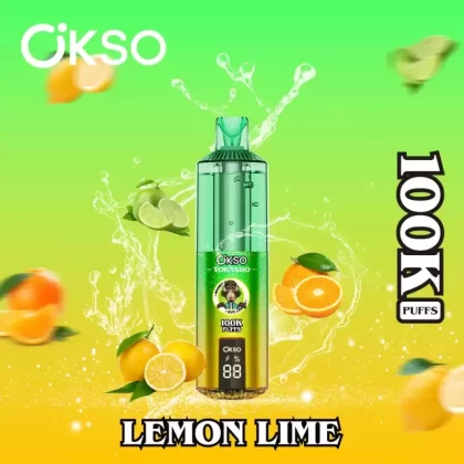 OKSO TORNADO 100K | dual mesh coil, 100000 puffs, RGB LED display, bulk disposable vape - Aiviouvapes