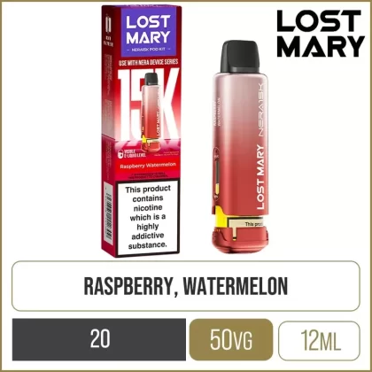 Raspberry Watermelon Lost Mary Nera 15K Pod & Refill