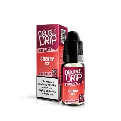Double Drip Nic Salt E-Liquid Cherry Ice - Nicotine Strength#20mg>10mg