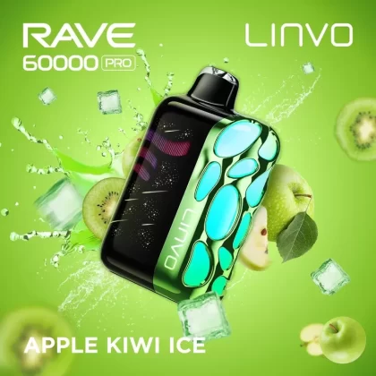 Linvo Rave 60000 Pro Disposable Vape – Apple Kiwi Ice