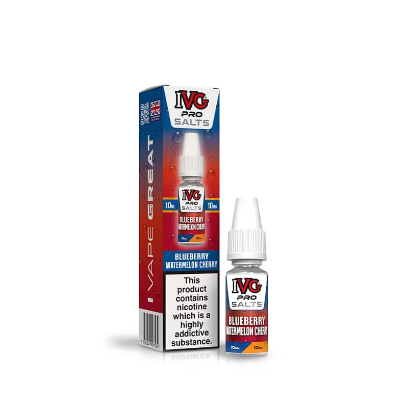 IVG Pro Salts Blueberry Watermelon Cherry 10ml E-Liquid - 20mg