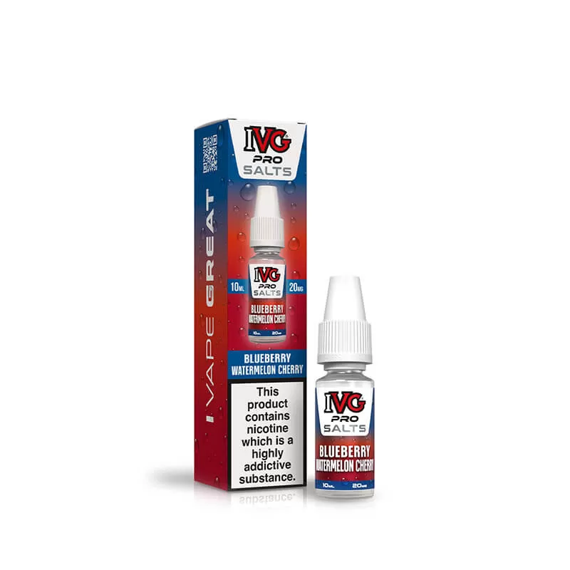 IVG Pro Salts Blueberry Watermelon Cherry 10ml E-Liquid - 20mg - Image 2