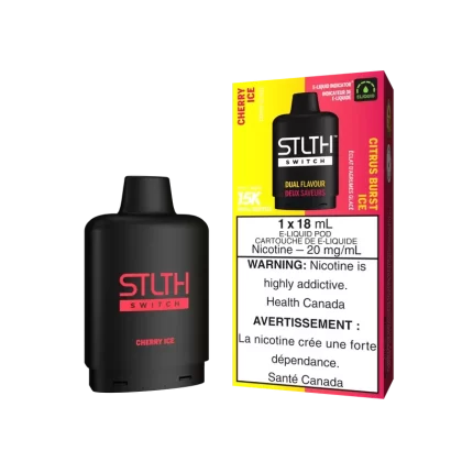Cherry Ice + Citrus Burst Ice by Stlth Switch Loop 15K – Closed Pod System [ON]