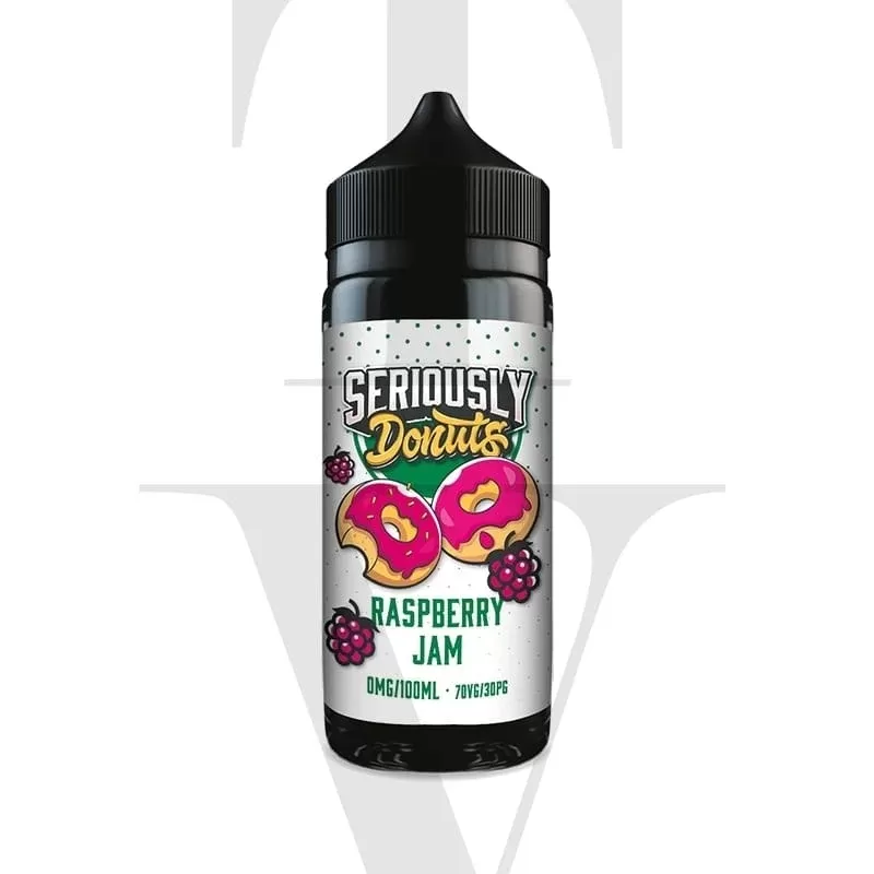SERIOUSLY DONUTS RASPBERRY JAM 100ML SHORTFILL E-LIQUID