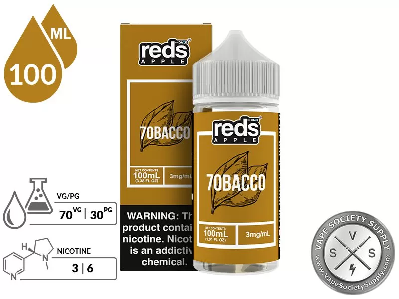 7obacco Reds Apple 7 Daze 100ml - Image 2