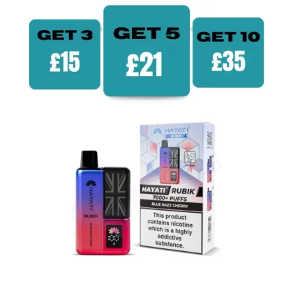 Hayati Rubik 7000 Puffs Prefilled Pod Kit - Red Apple Ice